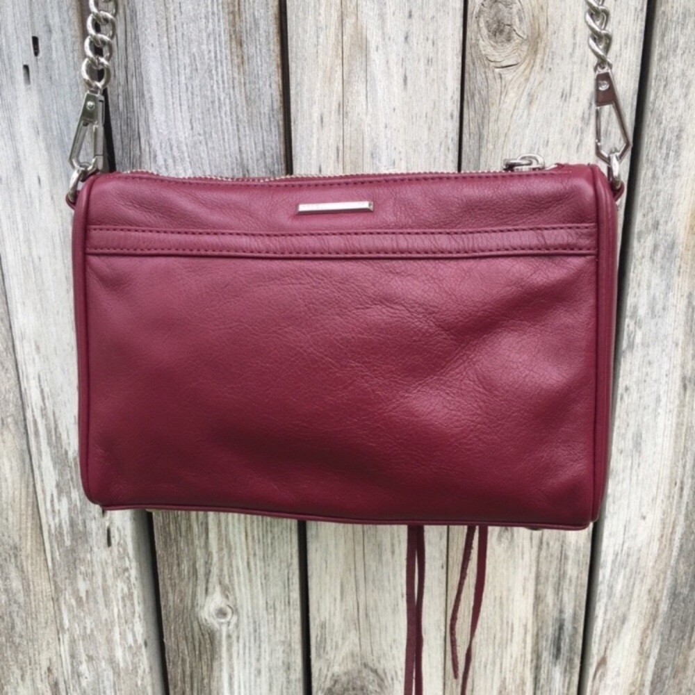 New Rebecca Minkoff Mini Mac Crossbody Bag Wine - Picture 6 of 12